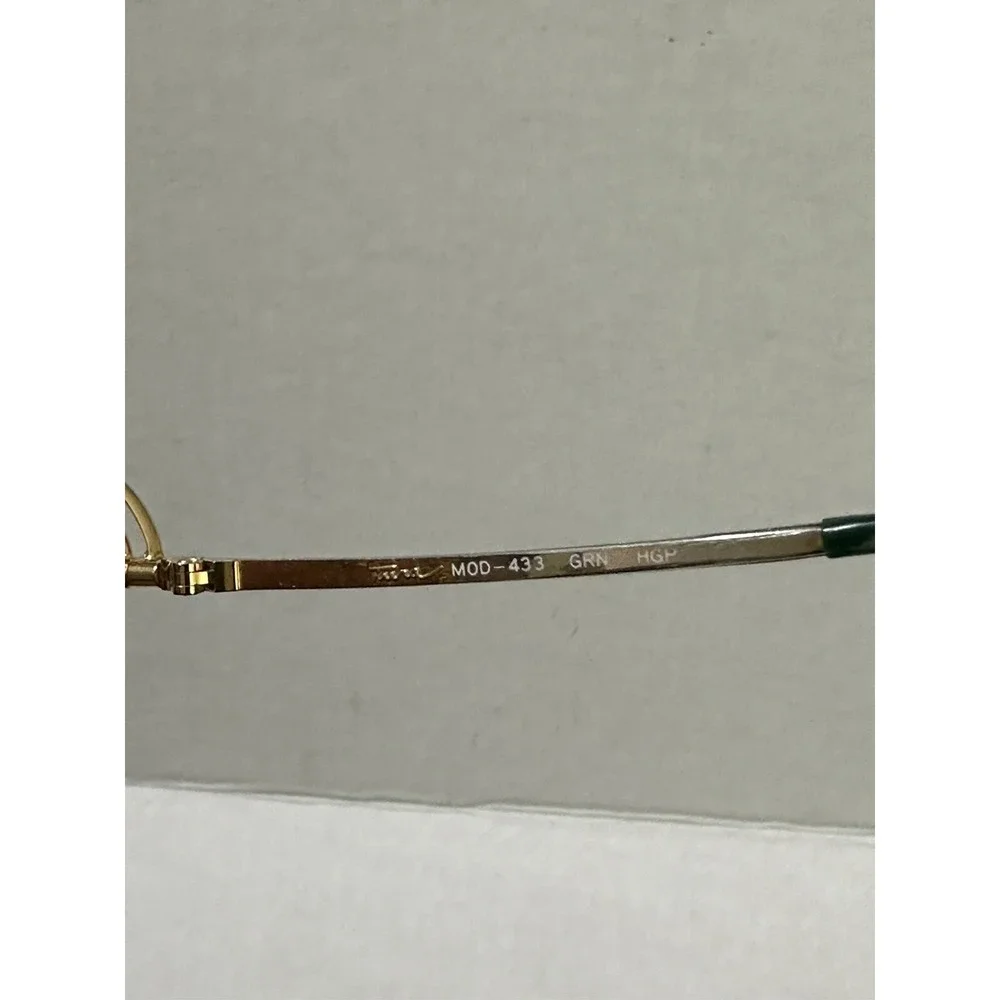 Tura Mod 433 Gold Oval Half-Rimmed 53‎ 17 Metal glasses Frames Japan vintage